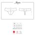 Obsessive Miamor - tanga de encaje con piedras para mujer (negro)