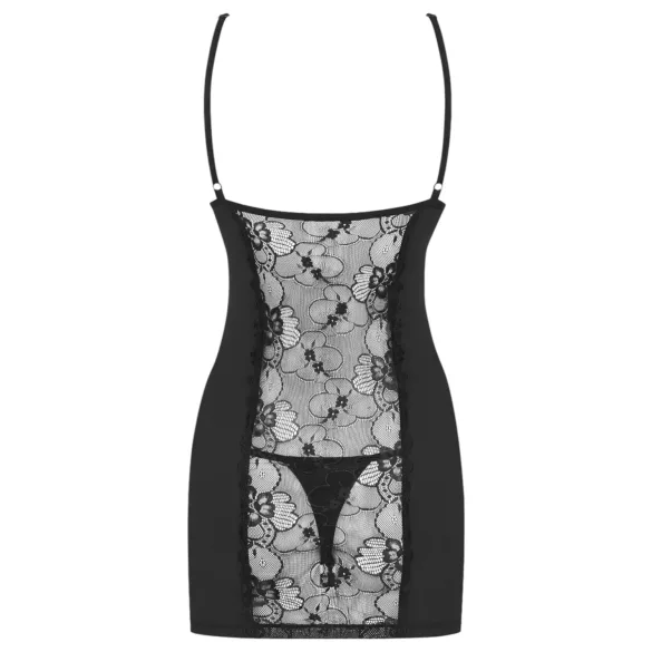 Obsessive Heartina - camisón y tanga - encaje - negro