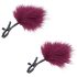 S&M - Pinzas para pezones con plumas (rojas)