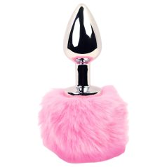 FEELZTOYS - plug anal metálico con cola de conejo (plata-rosa)   FEELZTOYS - plug anal metálico con cola de conejo (plata-rosa)