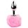 FEELZTOYS - plug anal metálico con cola de conejo (plata-rosa)