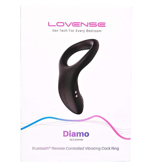 LOVENSE Diamo - anillo vibrador para pene - silicona negra