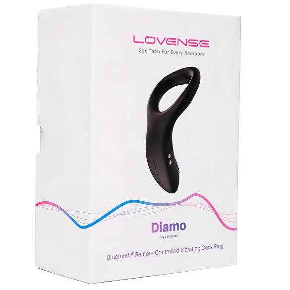 LOVENSE Diamo - anillo vibrador para pene - silicona negra