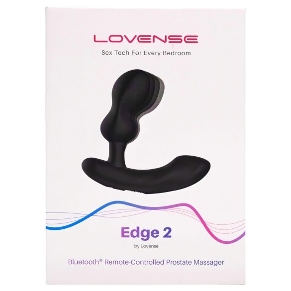 LOVENSE Edge 2 - masajeador prostático vibrador - control app - silicona negra