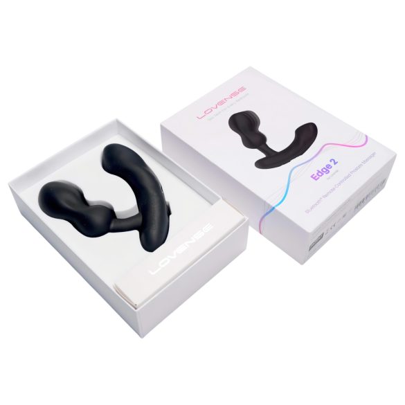 LOVENSE Edge 2 - masajeador prostático vibrador - control app - silicona negra