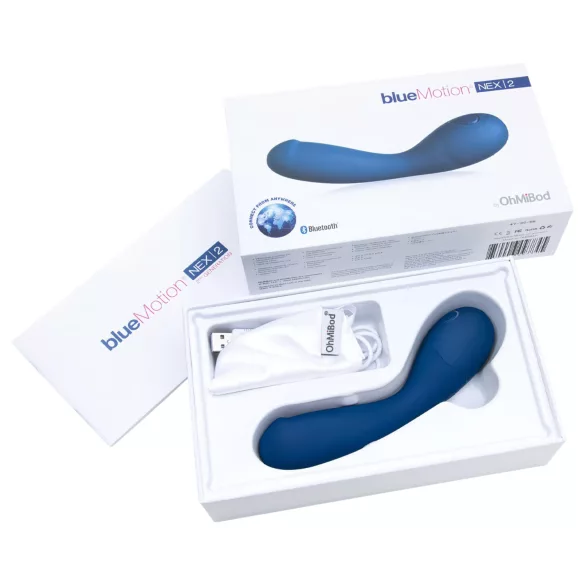 OHMIBOD Bluemotion Nex 2 - vibrador inteligente recargable para el punto G (azul)