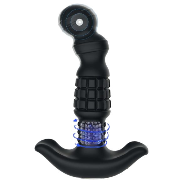 Aixiasia Abake - Vibrador Anal Giratorio (negro)