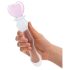GLAS - dildo de vidrio con corazón (transparente)