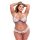 Baci Plus Size - Conjunto floral y encaje (blanco)