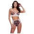 Rebeca - set de encaje floral, tiro alto - M/L