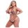Baci Plus Size - Sujetador y bragas florales de encaje