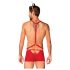 / Obsessive Mr. Reindy - Disfraz de reno para hombre (3 piezas) - rojo - L/XL