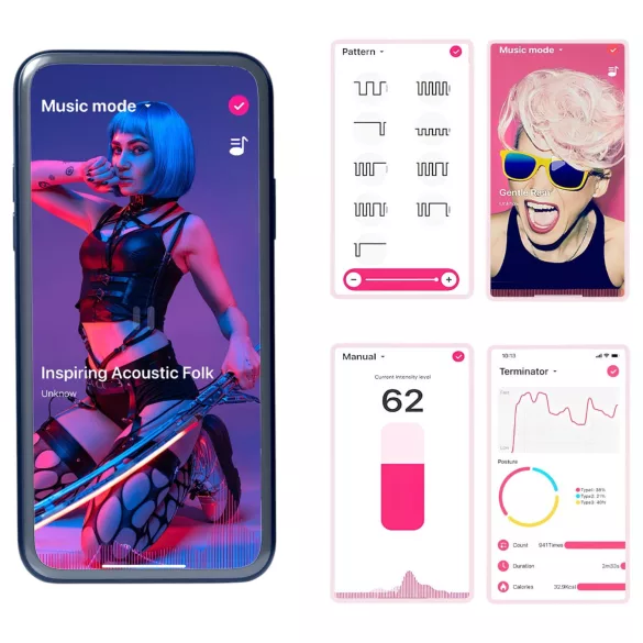 Magic Motion - vibrador para parejas - set doble - silicona rosa y verde