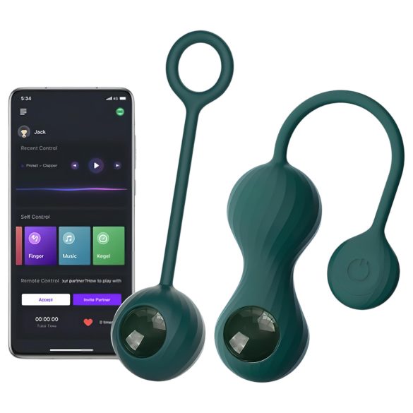 Magic Motion Crystal Duo - Set de bolas Geisha inteligentes (verde)