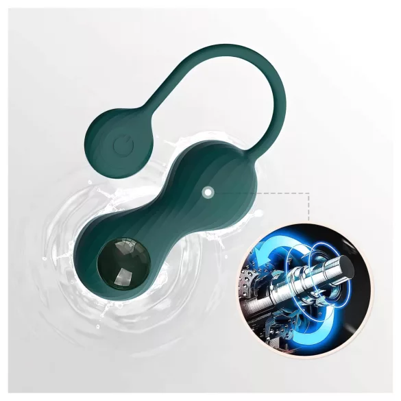 Magic Motion Crystal Duo - bolas kegel inteligentes - silicona verde