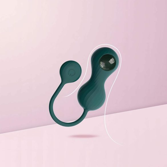 Magic Motion Crystal Duo - bolas kegel inteligentes - silicona verde
