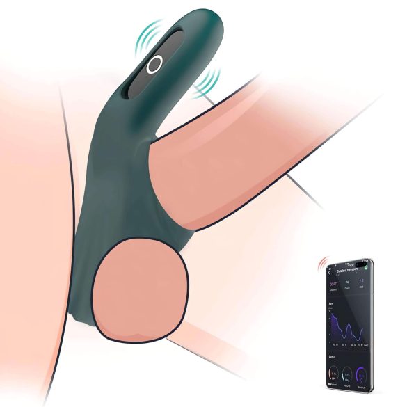 Magic Motion Rise - anillo vibrador inteligente recargable para pene - verde