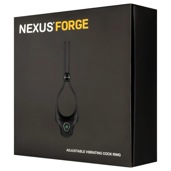 Nexus Forge - anillo vibrador ajustable para pene - silicona negra