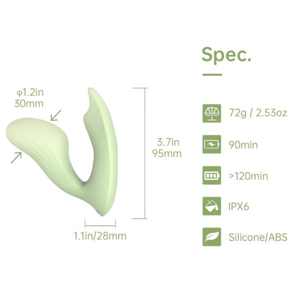 Magic Motion Umi - vibrador inteligente 2 en 1 - silicona verde