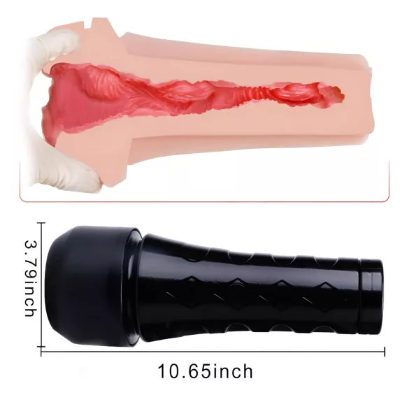 Tracy's Dog - masturbador masculino 3D realista - funda negra piel natural