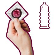 Condón con estrías