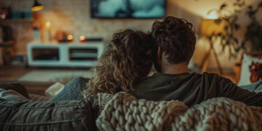 Pareja viendo una película erótica juntos - lovesexshop.es sex shop