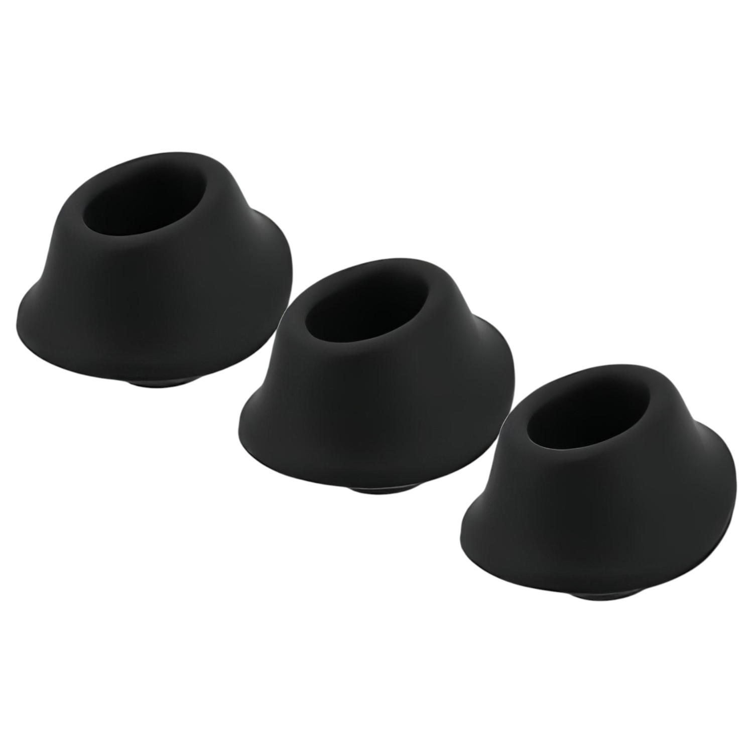 Womanizer Premium M - set de cabezales de repuesto - silicona negra - 3 unidades