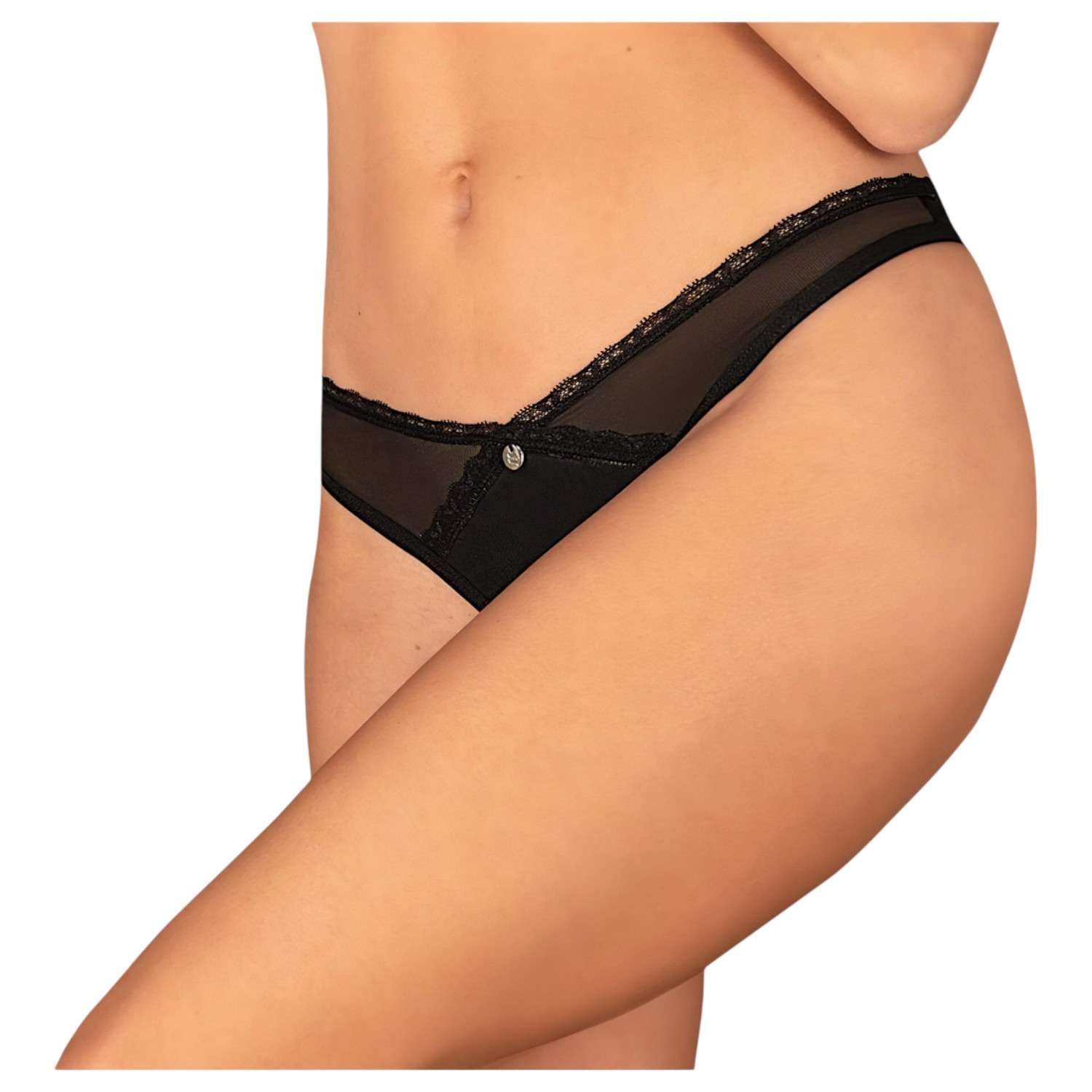 Obsessive - tanga abierto - encaje - negro - XL/XXL