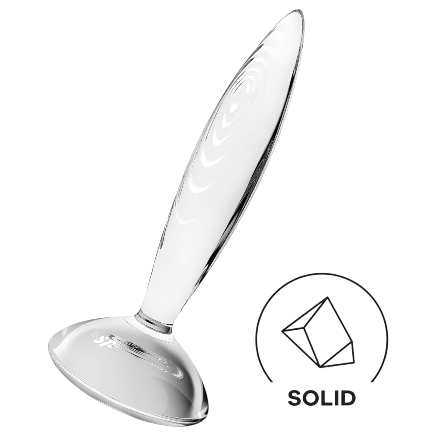 Satisfyer Sparkling Crystal - consolador de vidrio texturizado - transparente